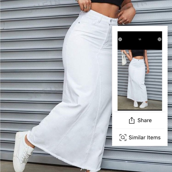Hem denim skirt - Picture 2 of 3